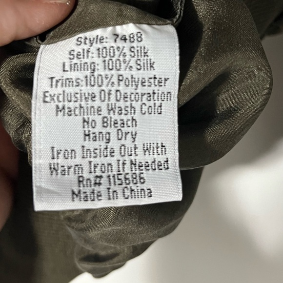 Johnny Was Embroidered Floral Olive Bomber Jacket - Picture 8 of 8